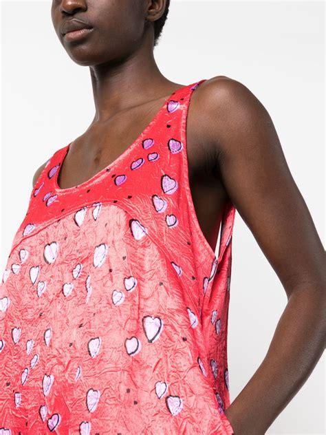 Bimba Y Lola Small Heart Print Midi Dress Farfetch