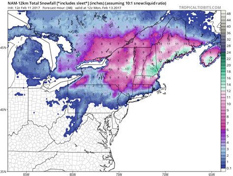 Discussion and Snowfall Map for 2/12-2/13 Winter Storm