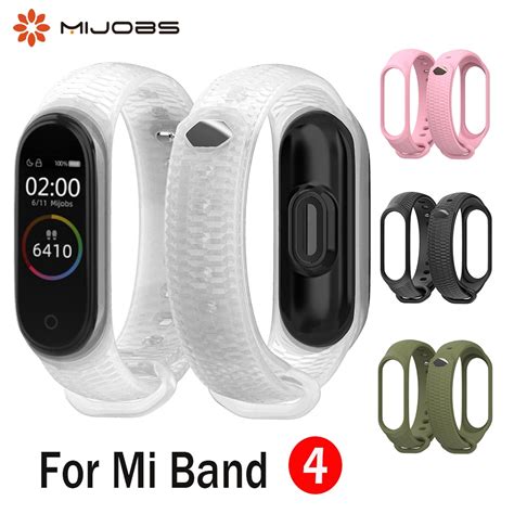 Original Mijobs Strap For Mi Band Silicone Strap For Xiaomi Mi Band