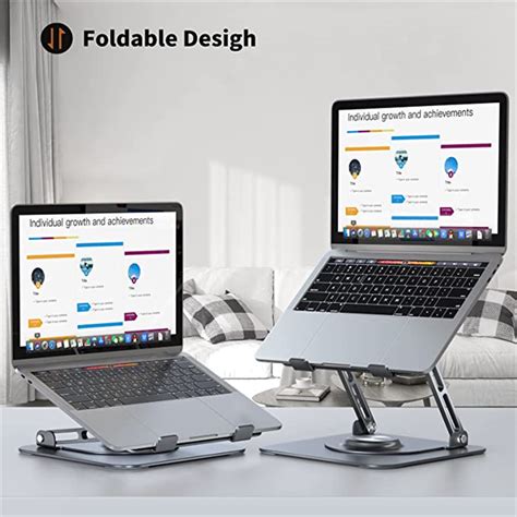 360 Rotating Foldable Laptop Stand Aluminum Alloy Height Adjustable