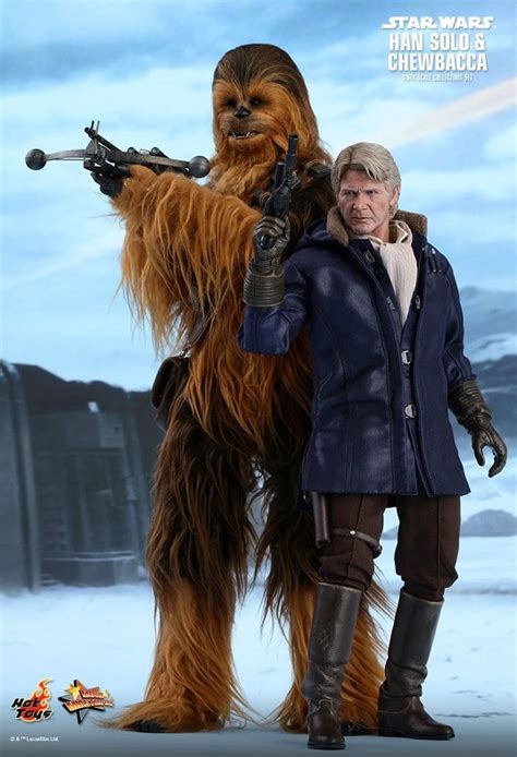 HAN SOLO AND CHEWBACCA SET 1 6TH SCALE FIGURES MMS376 STAR WARS LE RÉVEIL DE LA FORCE HOT