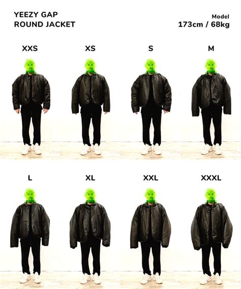 Yeezy Gap Round Jacket Sizing Guide (@sisisiofficial twitter) : r ...