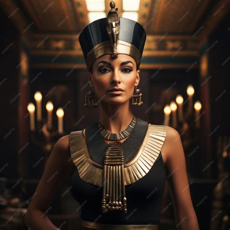 Premium Ai Image Queen Nefertiti Of Egypt In Her Elegant Regal Attire