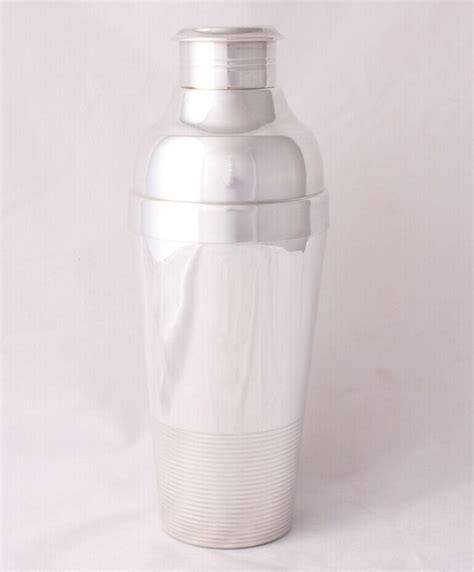 Christofle Gallia France Large Silver Plate Cocktail Shaker Luc Lanel