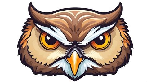 Premium Vector A Cartoon Of An Owl With Big Eyes