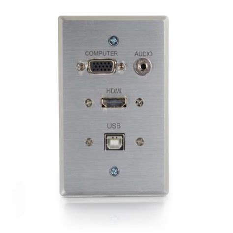 Rapidrun® Hdmi® Single Gang Wall Plate Transmitter With Vga Stereo