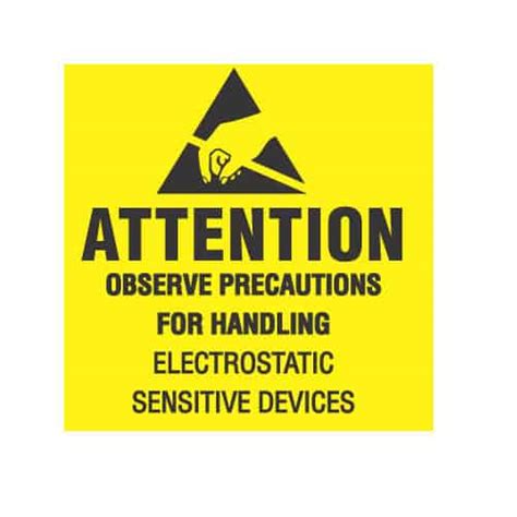 ATTENTION Sticker Adhesive Label ESD Anti Static Sensitive Device Anti