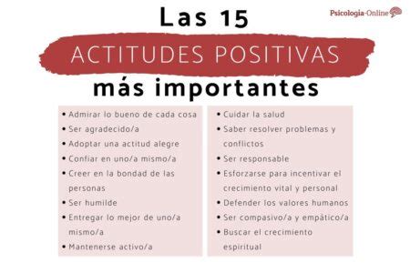 Ejemplos De Actitudes Positivas Para Mejorar Tu Vida Md Pajedrez