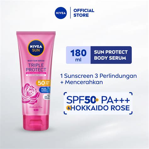 Jual Nivea Sun Body Serum Triple Protect Extra Radiance Smooth Spf