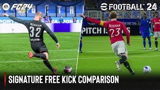 Ea Sports Fc Vs Efootball Signature Free Kick Comparison Double