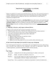 Managerial Accounting Notes Outline Chapter Pdf All Rights