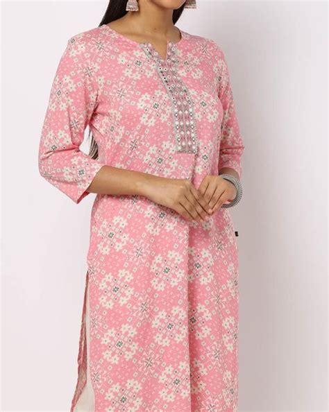 Floral Print Straight Kurta Jiomart