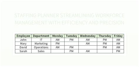 Staffing Planner Streamlining Workforce Management With Efficiency And