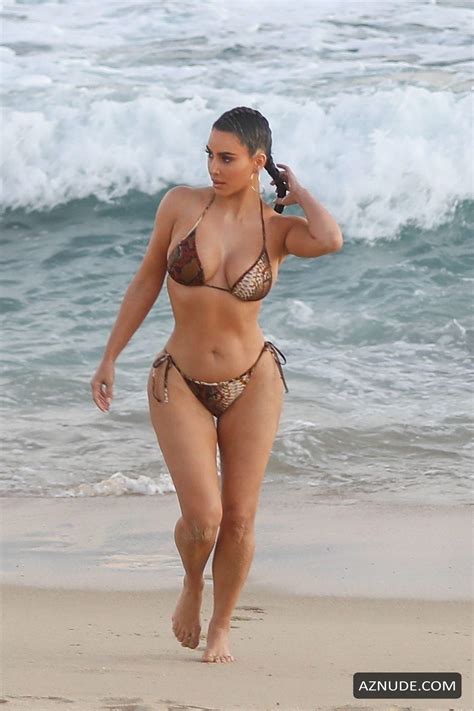 Kim Kardashian Spotted In A Bikini After Filming Kuwtk In Malibu Aznude