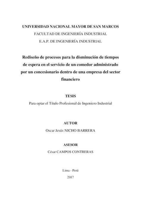 Pdf Redise O De Procesos Para La Disminuci N De Tiempos De