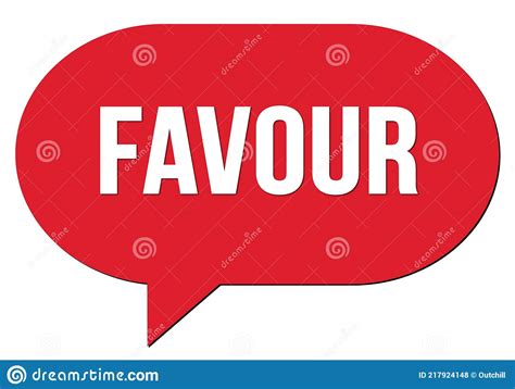 Favour Text Written In A Red Speech Bubble Stock Illustration