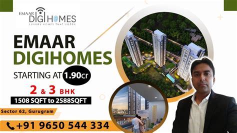 Emaar DigiHomes 2 Bhk 1508 Sqft 1 90cr Amit 9711849766 Sector 62