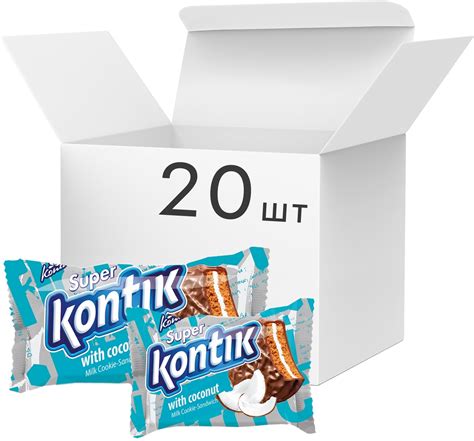 Упаковка печенья Konti Супер-Контик с кокосом 50 г х 20 шт (417400624 ...