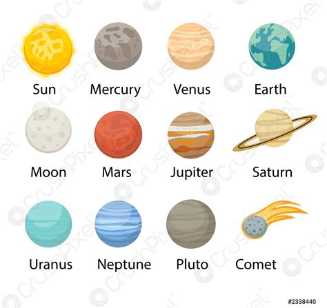 Solar System Planet Icons