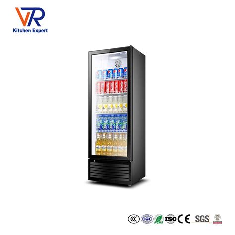 Single Glass Door Vertical Coca Cola Upright Cooler Beverage