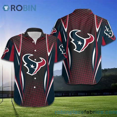 Houston Texans NFL American Football Short Sleeve Button Down Hawaiian