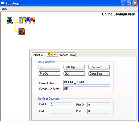 Setting target EtherCAT master