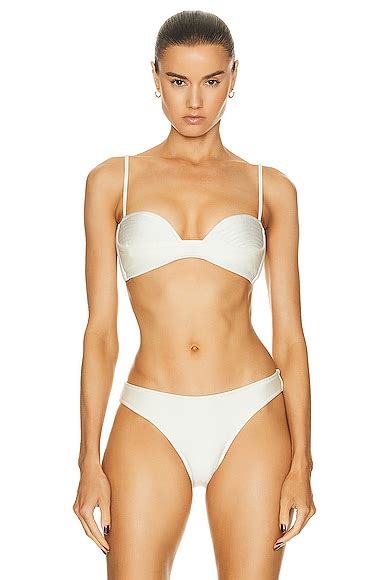 Shani Shemer Karen Bikini Top In Cream FWRD