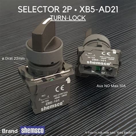 Jual Shemsco Mm Selector Switch Push Lock Posisi Xb Ad Ad