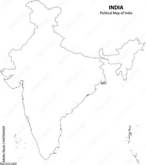 India Map Outline A4 Size India Map Political Map Map Outline Images