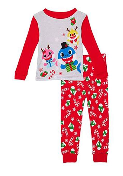 Toddler Baby Shark Christmas Love Boys Pajama Set 799