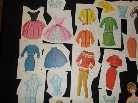 Vintage 1962 Barbie Paper Doll Cut Outs With Outfits 1798953053