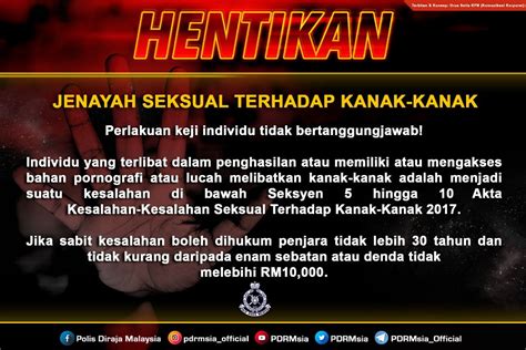 Polis Diraja M Sia On Twitter Hentikan Jenayah Seksual Terhadap