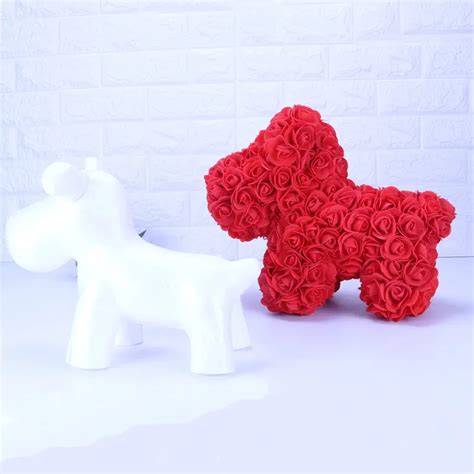 15cm 20cm 35cm Foam Rose Bear Mold DIY Artificial Rose Flower Bear