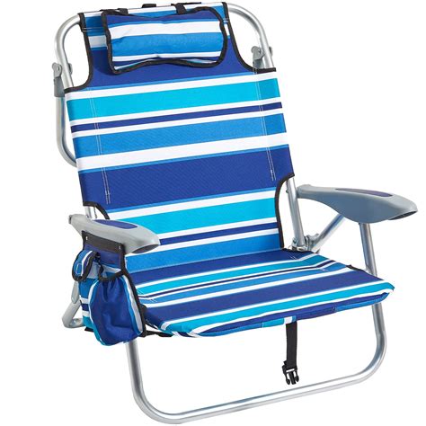 Canpsky Portable Beach Chair For Adults 4 Position Backpack Folding