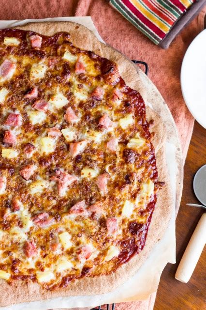 Bbq Hawaiian Pizza With Whole Wheat Crust Kendras Treats