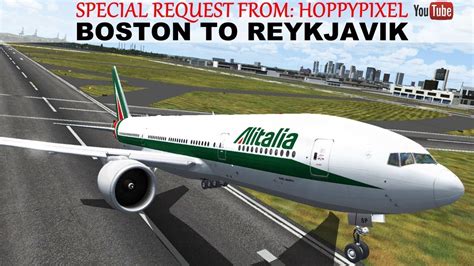 Fsx Long Haul Flight Boston Kbos To Reykjavik Bikf Alitalia