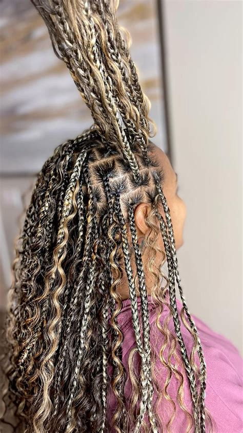 Blonde Highlights Braids Braids With Curls Braided Hairstyles Blonde