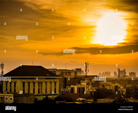 Sunset in Surabaya City Stock Photo - Alamy