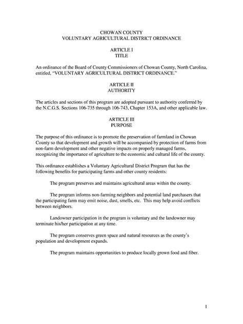 Fillable Online Cals Ncsu Voluntary Agricultural Districts Cals Ncsu