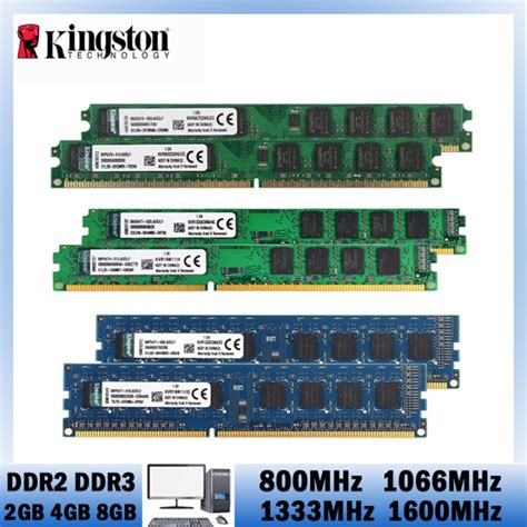 หน่วยความจำคอมพิวเตอร์ Pc Ram เดสก์ท็อป Pc2 Ddr2 2gb 800mhz Pc3 Ddr3