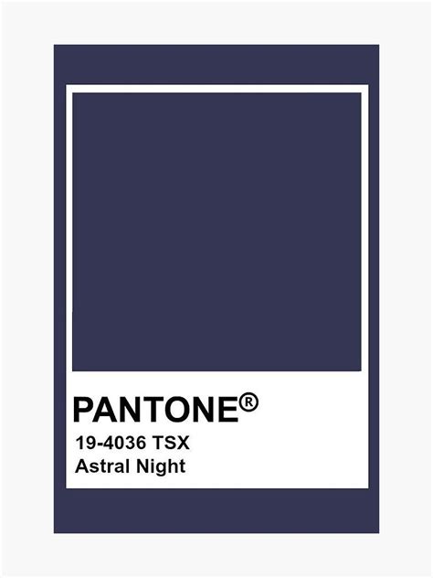 Pantone Astral Night Color Swatch Sticker For Sale By Jaidalewis7 Redbubble