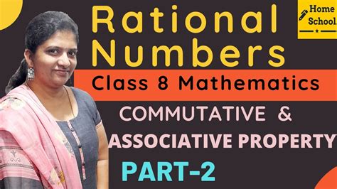 Rational Numbers Commutative And Associative Property Part 2 Class 8 Mathematics Ncert Cbse