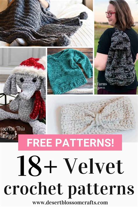 18+ Bernat Velvet Yarn Crochet Patterns