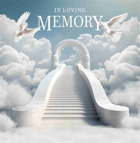 In Loving Memory PNG Memorial Design Add Pictures And Words White