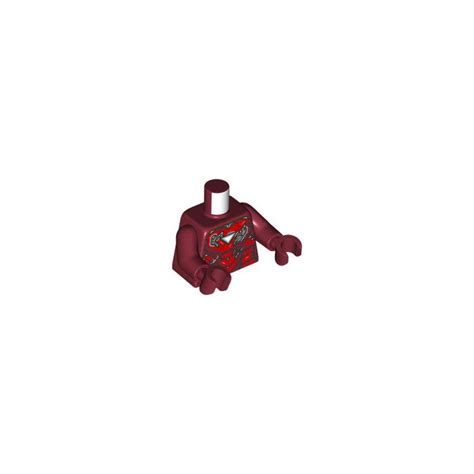 LEGO Dark Red Iron Man Mark 6 Armor with Battle Damage Minifig Torso ...