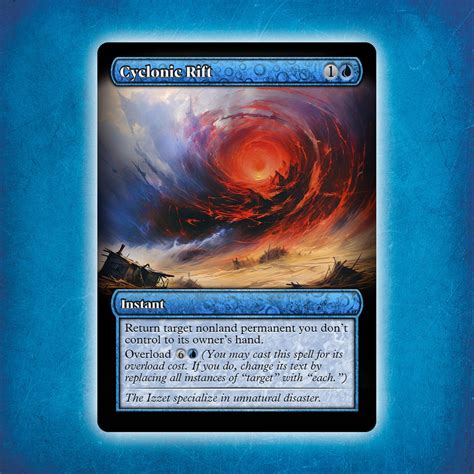 Cyclonic Rift Alternative Custom Art No Foil Edh Mtg Proxy Etsy