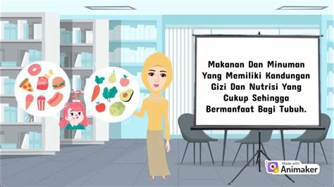 Desain Animasi Pembelajaran Hidup Sehat Dengan Makanan Dan Minuman