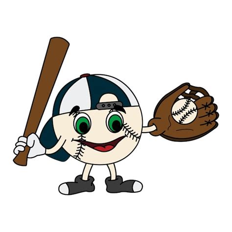 Premium Vector Cartoon Baseball Ball With Glove