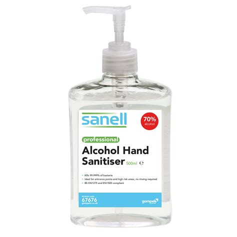 70 Alcohol Hand Sanitiser 500ml Gompels Care And Education Supplies