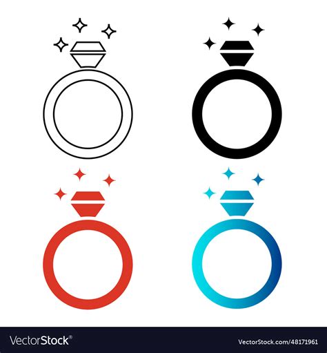 Abstract Wedding Ring Silhouette Royalty Free Vector Image